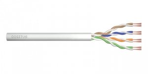 Digitus Kabel typu linka kat.5e, U/UTP, AWG 26/7, PVC, 305m, szary, karton