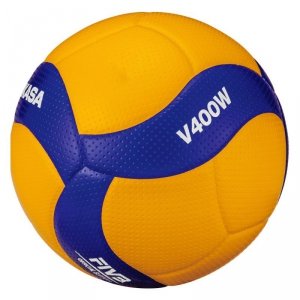 Piłka do siatkówki Mikasa V400W żółto-niebieska rozm. 4
