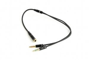 KABEL AUDIO 3.5MM SOCKET TO 2X3.5MM PLUG CCA-418M GEMBIRD