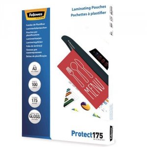 LAMINATOR POUCH GLOSSY A3 175 100PCS 5308803 FELLOWES