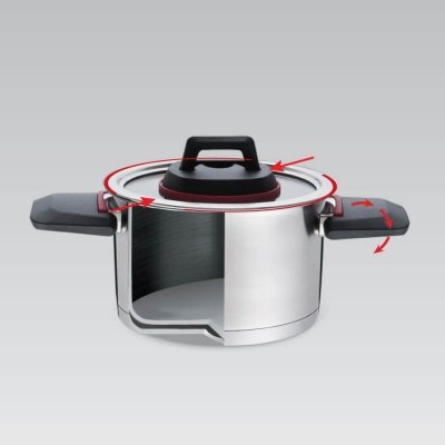 Garnek ze skład.uszami+pokrywka MR-3530-16  1,6L