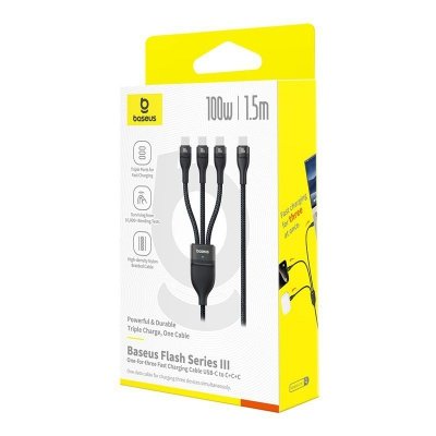 Kabel Baseus Flash Series 3 100W 1,5m (czarny)
