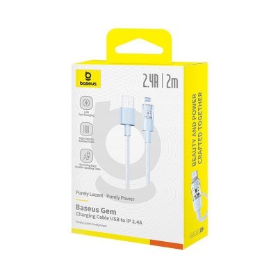 Kabel Baseus Gem 2.4a 2m (niebieski)