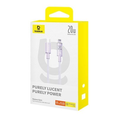 Kabel Baseus Gem USB C-IP 20W 2m (fioletowy)