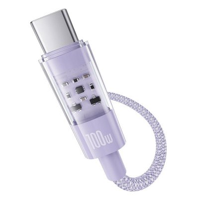 Kabel Baseus Gem USB-USB C 100W 1m (fioletowy)