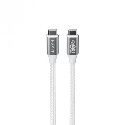 Kabel Havit Typ C-Typ C CB6290 (biały/szary; 100cm)
