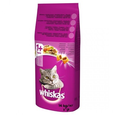 WHISKAS z Pyszną Wołowiną - sucha karma dla kota powyżej 1 roku życia - 14 kg