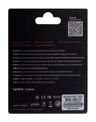 SSD Patriot Viper VP4300L M.2 PCI-Ex4 NVMe 1TB