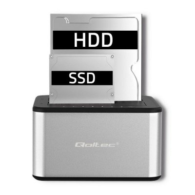 QOLTEC STACJA DOKUJĄCA DYSKÓW 2XHDD/SSD 2.5&quot;/3.5&quot; SATA | USB 3.0 | KLONOWANIE