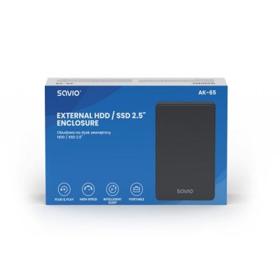 SAVIO ZEWNĘTRZNA OBUDOWA NA DYSK HDD/SDD 2,5&quot;, USB 3.0, AK-65