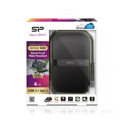 Dysk zewnętrzny Silicon Power Armor A60 SP040TBPHDA60S3K (4 TB ; 2.5&quot;; USB 3.1; 5400 obr/min)