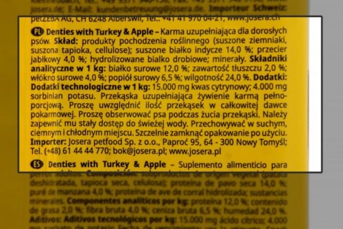 JOSERA Denties Indyk z jabłkiem - przysmak dla psa - 180 g
