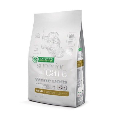 Nature&#039;s Protection White Dogs Adult Small and Mini Breeds with Jagnięcina 4kg
