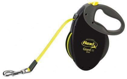 FLEXI Giant Neon M - smycz automatyczna - 8 m