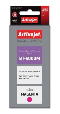 Activejet AB-5000M Tusz Buteleczka z atramentem  (zamiennik Brother BT-5000M; Supreme; 50 ml; czerwony)