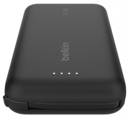 BELKIN POWERBANK 10 000 MAH, 20W, WBUDOWANY KABEL USB-C, BLACK