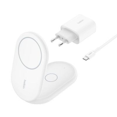 BELKIN ŁADOWARKA MAGSAFE SKŁADANA 2W1 QI2 ZASILACZ CZARNA