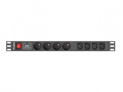 Listwa zasilająca Lanberg PDU-04E04I-0200-IEC-BK (8 x UTE; 2m; kolor czarny)