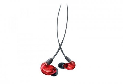 Shure SE215SPE-RD-EFS - Słuchawki douszne z pojedynczym przetwornikiem i kablem 3.5mm (czerwone)