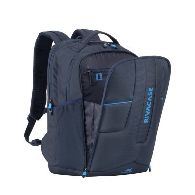 RIVACASE PLECAK NA LAPTOP DLA GRACZY 17,3&quot; BORNEO, GRANATOWY, GAMING, Z MATERIAŁU WODOODPORNEGO