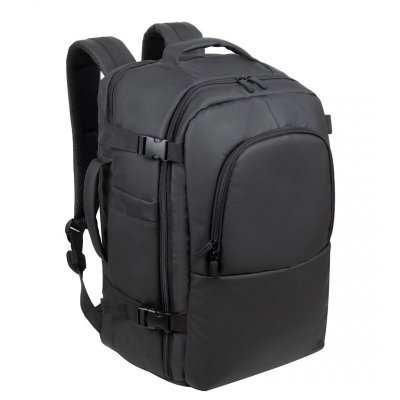 RIVACASE PLECAK NA LAPTOP 17,3&quot; TEGEL ECO, CZARNY, MATERIAŁ WODOODPORNY, EKO RPET, KIESZENIE NA SMARTFON, DOKUMENTY,AKCESOR
