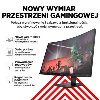 MONITOR HP LED, QHD 32&quot; OMEN 32c (780K6E9) 165Hz