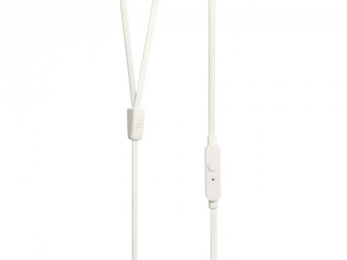 Słuchawki JBL T110 (biały, z mikrofonem)