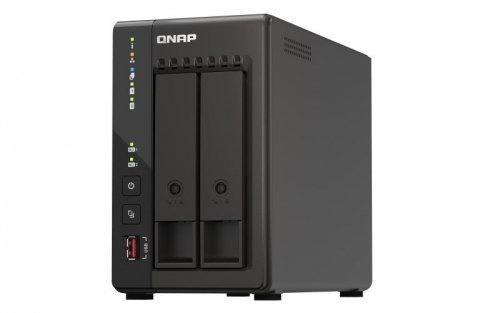 Qnap TS-253E-8G, Tower, 2 x 2.5&quot;/3.5&quot; SATA, Intel Celeron J6412 4C/4T, 8 GB DDR4 onboard not expandable, 2 x 2.5GbE, E