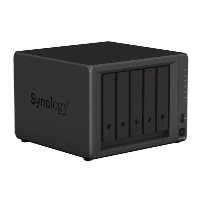 NAS Synology DS1522+; Tower; 5x (3.5&quot; SATA HDD); AMD Ryzen R1600; 8 GB DDR4 ECC SODIMM (max. 32GB), 4 x 1GbE RJ-45