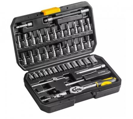 Klucze nasadowe Topex 1/4&quot; zestaw 46 sztuk
