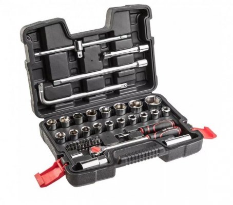 Klucze nasadowe Top Tools 1/4&quot;, 1/2&quot; zestaw 47 sztuk