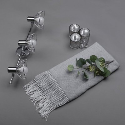 Listwa reflektorowa potrójna sufitowa ścienna chrom Activejet GIZEL kinkiet E14 do salonu