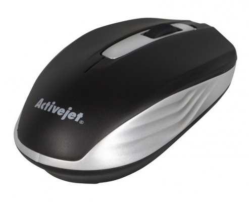 Activejet AMY-313 Mysz bezprzewodowa USB (optyczna; 1200 DPI; kolor czarno-szary)