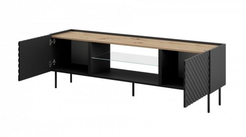 Szafka RTV EF ONDA 180x40x39-58 czarny (stojąca lub wisząca)