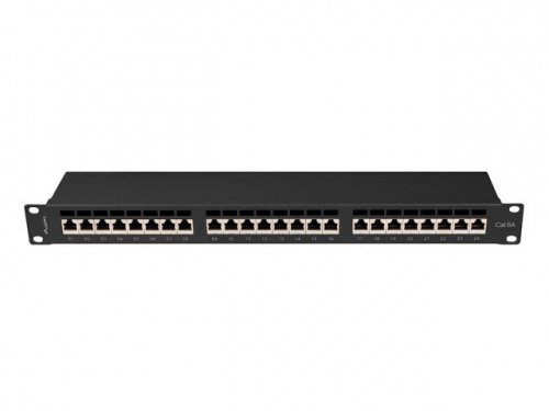LANBERG PATCH PANEL 24 PORT 1U 19&quot; KAT.6A FTP CZARNY PPSA-1024-B