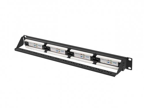 LANBERG PATCH PANEL 24 PORT 1U 19&quot; KAT.6A UTP CZARNY PPUA-1024-B