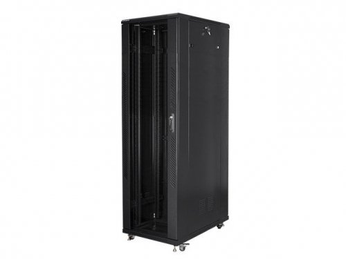 Szafa jednosekcyjna, zamykana na zamek Lanberg FF01-8042-12B (42U; 19&#039;&#039;; 2050mm / 800mm / 1000 mm; stojąca; Pełne, Szk