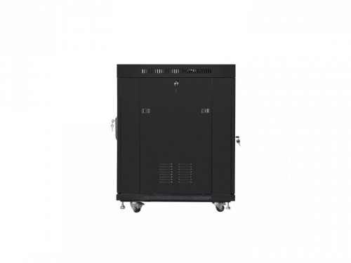 LANBERG SZAFA STOJĄCA RACK 19&quot; 15U 800X1000 DRZWI SZKLANE LCD CZARNA FF01-8015-12BL (FLAT PACK)