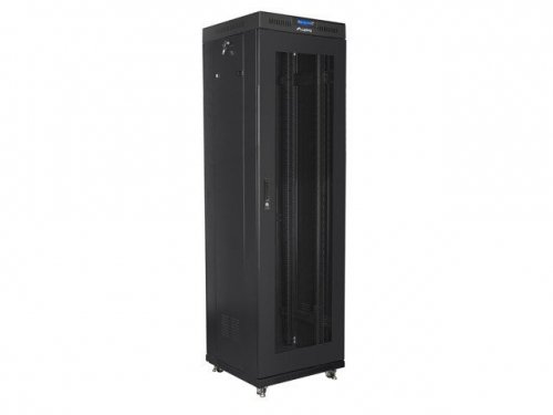 LANBERG SZAFA STOJĄCA RACK 19&quot; 42U 600X600 DRZWI PERFOROWANE LCD CZARNA (FLAT PACK) FF01-6642-23BL