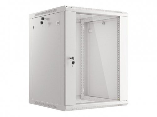 Szafa rack Lanberg WF01-6615-10S (15U; 769mm / 600mm / 600 mm; wisząca; Szklane; 19&#039;&#039;; kolor szary)