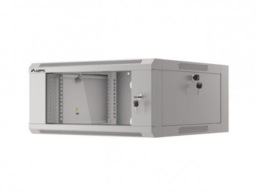 LANBERG SZAFA WISZĄCA 19&quot; 4U 570X600 SZYBKI MONTAŻ (SZARA, FLAT PACK) WFFA-5604-10S