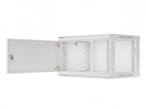 LANBERG SZAFA WISZĄCA RACK 19&quot; 6U 600X450 DRZWI METALOWE SZARA (FLAT PACK) WF01-6406-00S