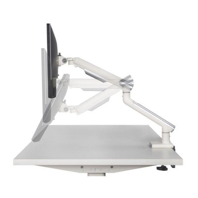 Uchwyt biurkowy gazowy do 1 monitora LED/LCD 17-32&quot; L-19GD ART (2-9kg 2xUSB 3.0 PREMIUM ALU)