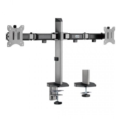 Uchwyt przegubowy na dwa monitory Deluxe Ergo Office, 17&quot;-32&quot;, max. 9kg, ER-449
