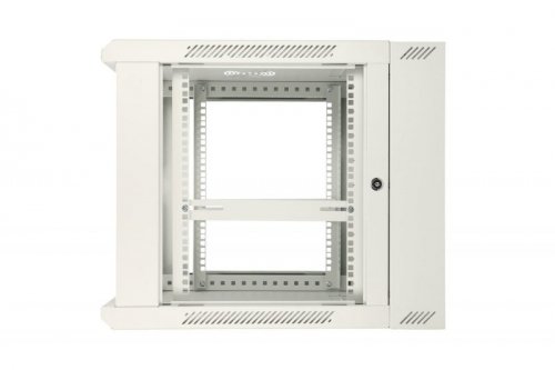 Extralink Szafa rack 9U 600x600 AZH Szara montowana na ścianie, dwusekcyjna