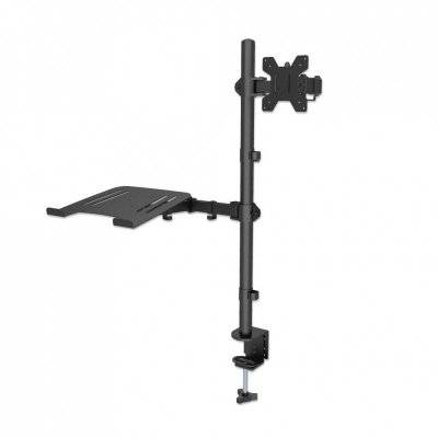 Uchwyt biurkowy Manhattan 13&quot;-32&quot;, z półką na laptopa