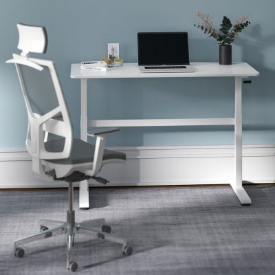 Biurko ręczna regulacja wys  Ergo Office, max 40 kg, max wys 117cm,  z blatem do pracy stojąco siedzącej, ER-401 W