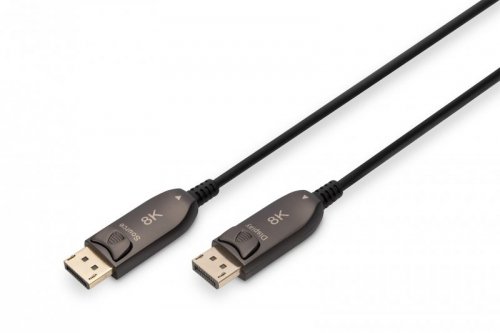 Kabel DP/DP M/M czarny 15m DisplayPort 1.4 Hybrydowy  AOC 8K 60Hz UHD