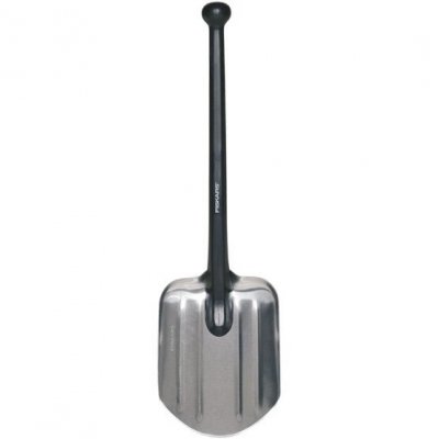 Fiskars 1001574 szufla/łopata Łopatka ogrodowa Plastik, Stal Czarny, Stal nierdzewna