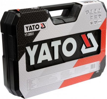 Zestaw kluczy nasadowych 1/2&quot;1/4&quot;3/8 &quot;173szt YT-38931 YATO